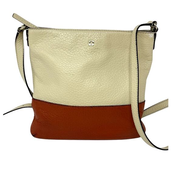 Kate Spade New York Cream Fall Orange Southport Avenue Cora Crossbody Bag  READ - Picture 1 of 12